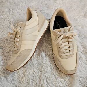 Kizik Milan Hands-Free Sneaker Womens Bone Nylon 8.5